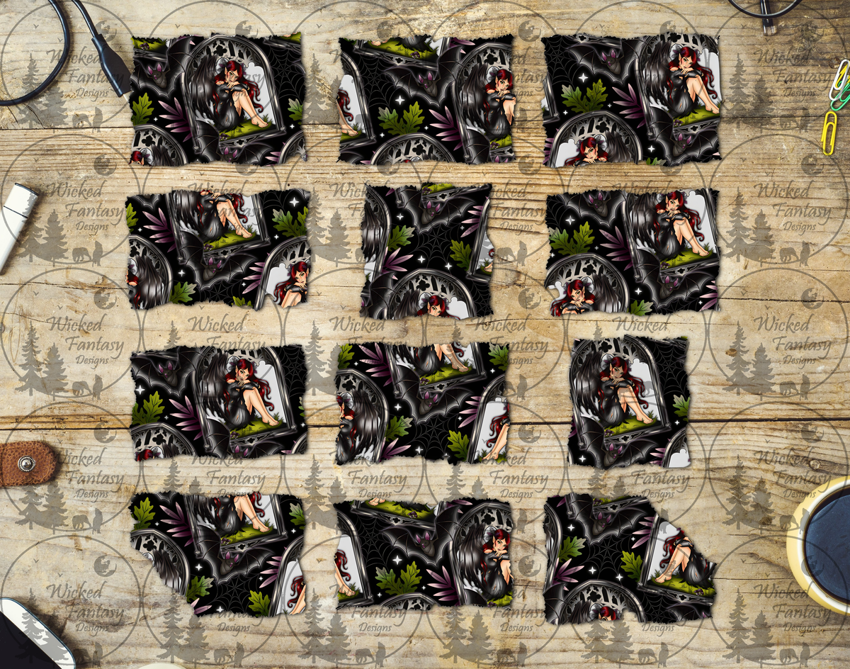 UVDTF Batwing Fae Ripped Pages Element Sheet