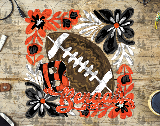 UVDTF Floral Football Bengals