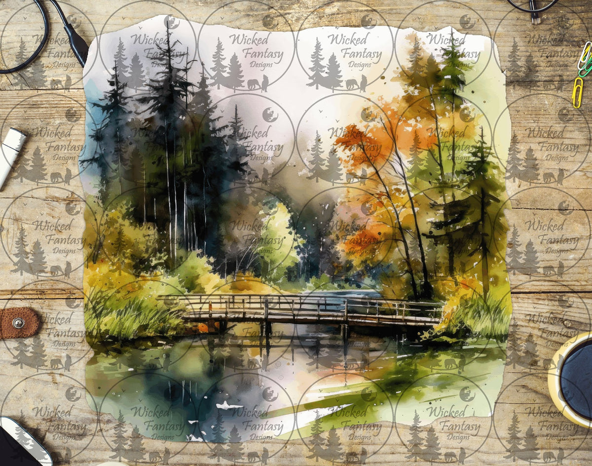 UVDTF Autumn Forest Stream