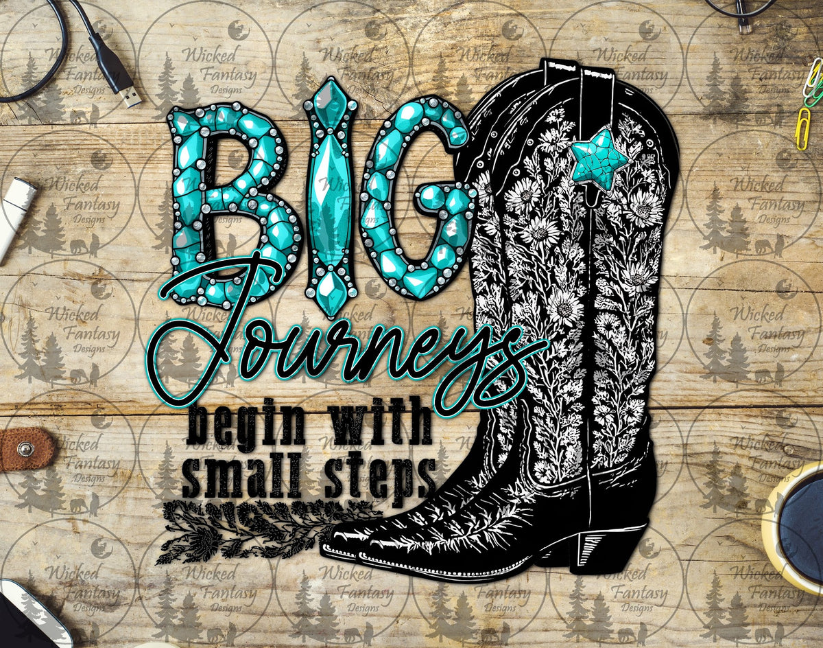 UVDTF Big Journeys Begin with Small Steps Cowgirl