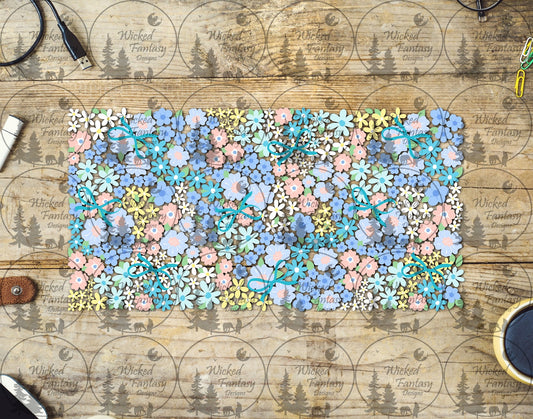 UVDTF Blue Posies and Bows 16oz 40oz