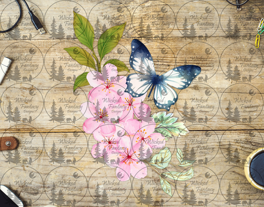UVDTF Cherry Blossoms and Butterfly