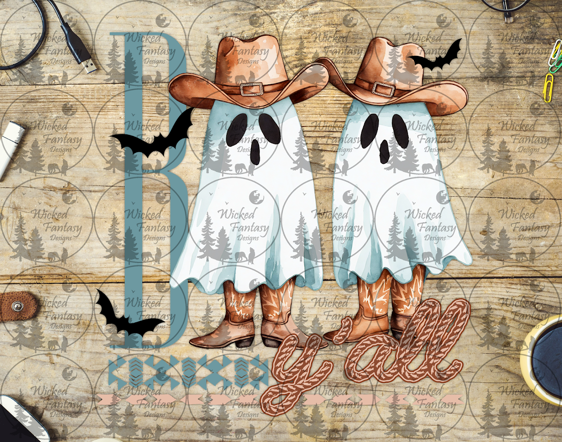 UVDTF Boo Yall Cowboy Ghosts