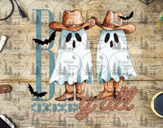 UVDTF Boo Yall Cowboy Ghosts