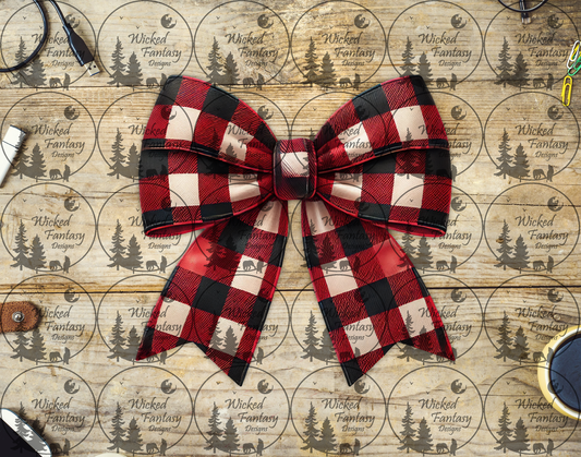 UVDTF Buffalo Plaid Bow