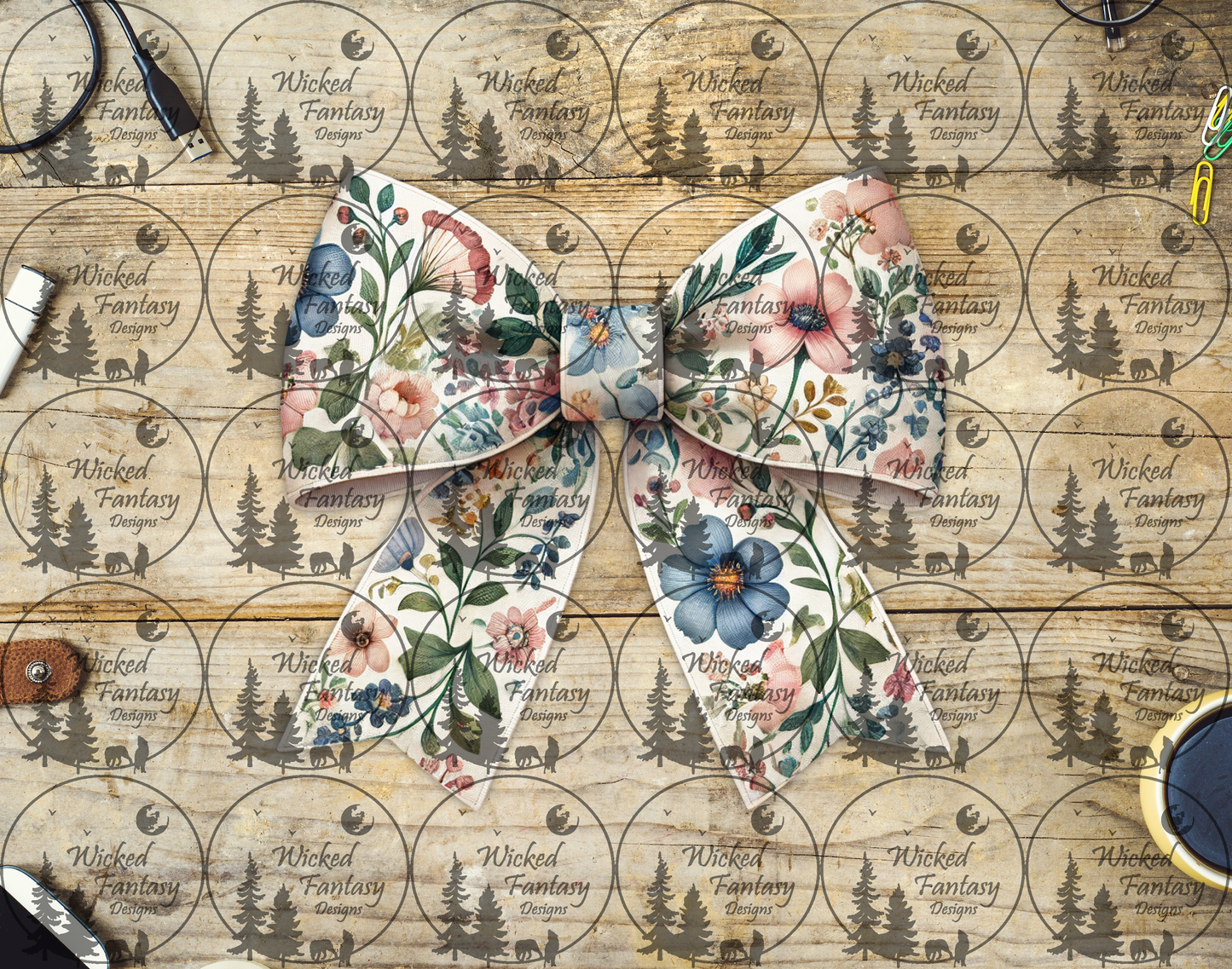 UVDTF Vintage Floral Bow