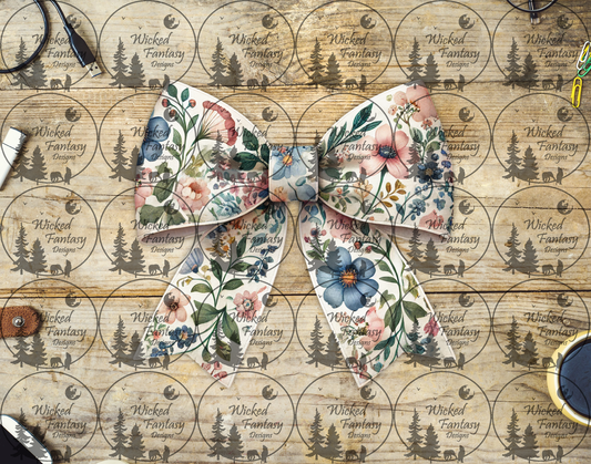 UVDTF Vintage Floral Bow