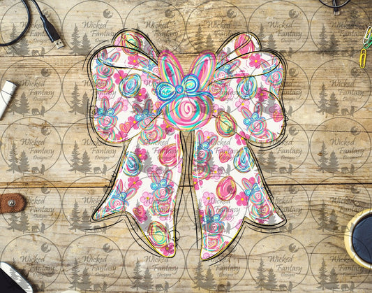 UVDTF Easter Brushstroke Bow