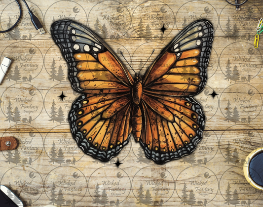 UVDTF Orange Butterfly