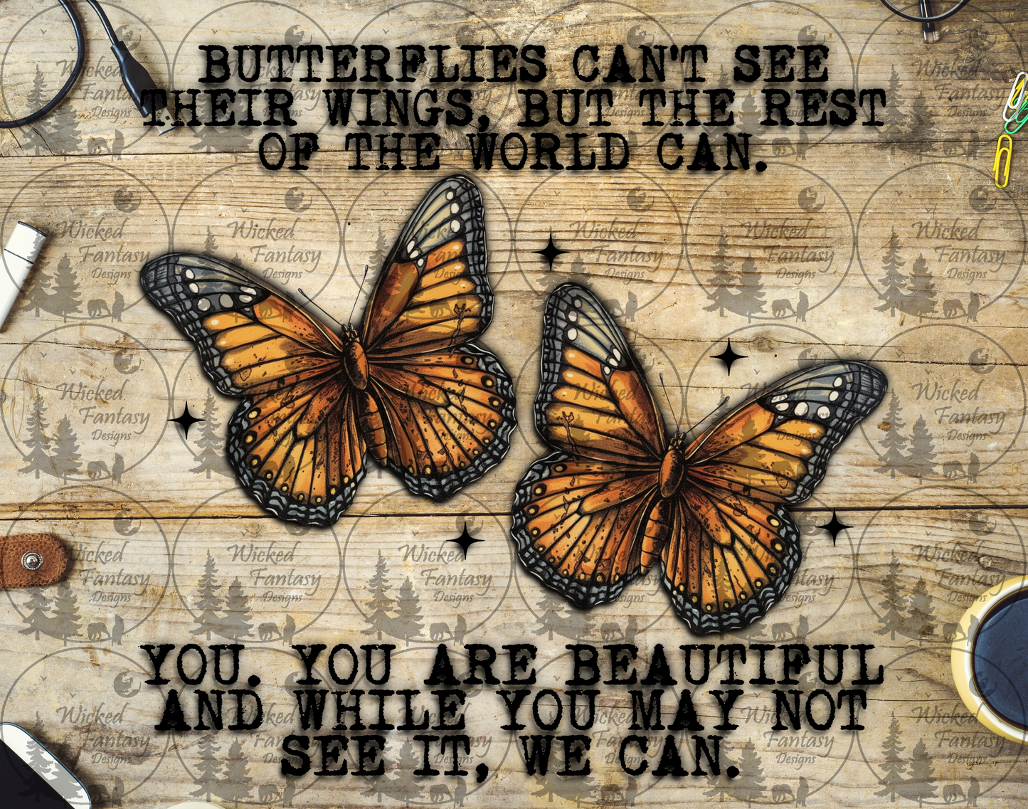 UVDTF Butterflies Can't See Their Wings