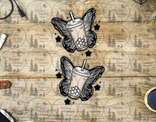 UVDTF Butterfly Coffee Vertical Element