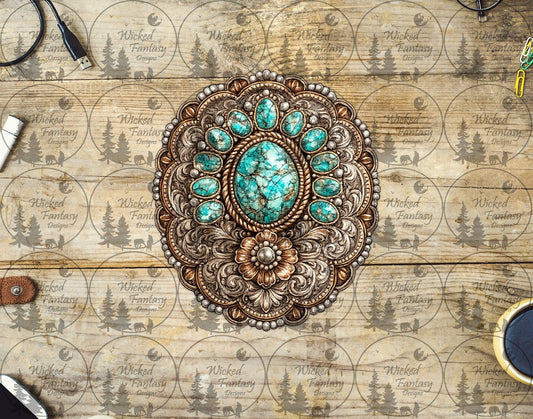 UVDTF Turquoise Elegant Concho
