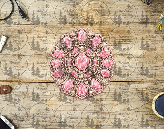 UVDTF Light Pink and Pearls Concho