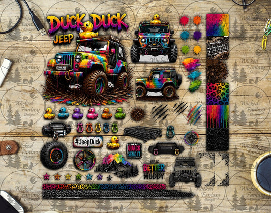 UVDTF Rainbow Outdoors Duck Duck SUV Element Sheet