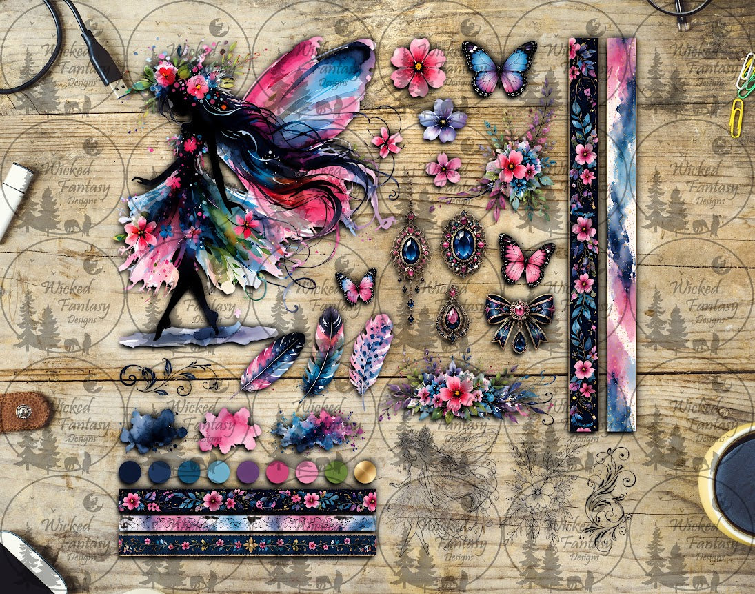 UVDTF Pink and Blue Fairy Element Sheet