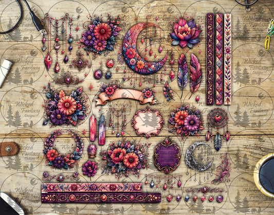 UVDTF Crescent Moon Bangles Element Sheet