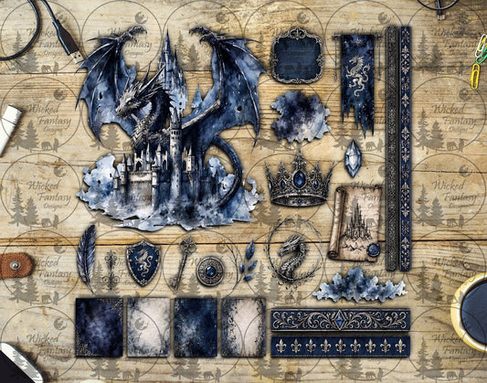 UVDTF Blue Dragon Over Castle Element Sheet