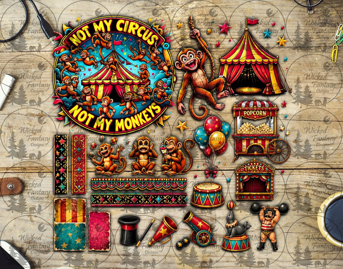 UVDTF Not My Circus Not My Monkeys Element Sheet