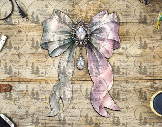 UVDTF Flowing Opal Jeweled Bow