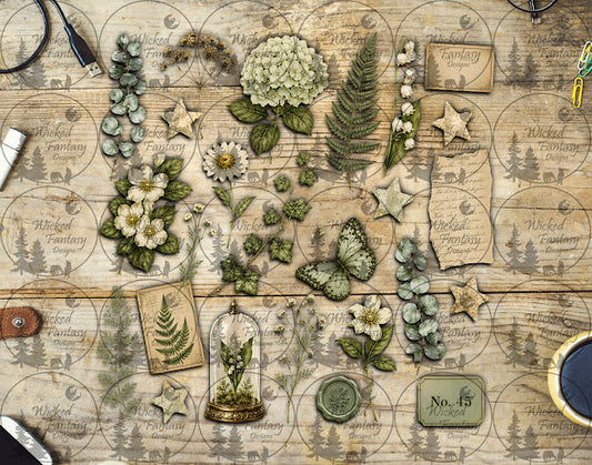 UVDTF Verdant Fern Herbarium Element Sheet