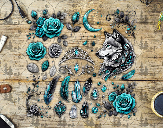 UVDTF Lunar Wolf Jewels Element Sheet