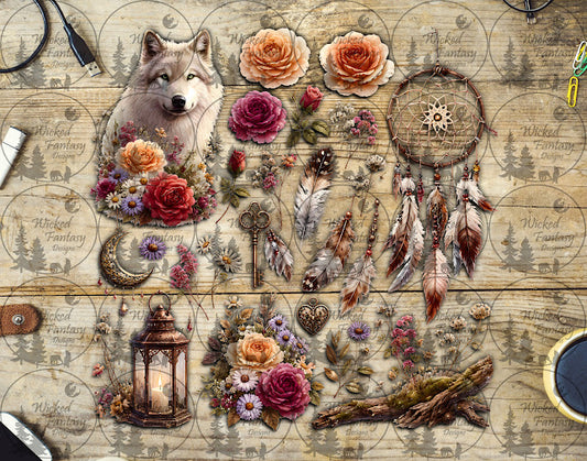 UVDTF Moonflower Wolf Element Sheet