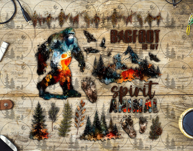 UVDTF Bigfoot is my Spirit Animal 11x11" Element Sheet