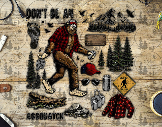 UVDTF Don't Be an Assquatch 11x11" Element Sheet