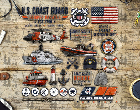 UVDTF US Coast Guard Element Sheet