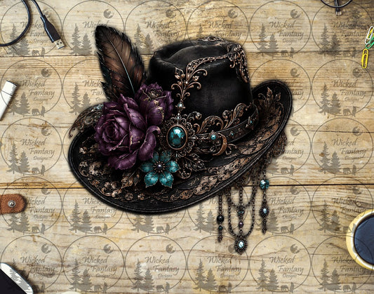UVDTF Amethyst and Teal Top Hat