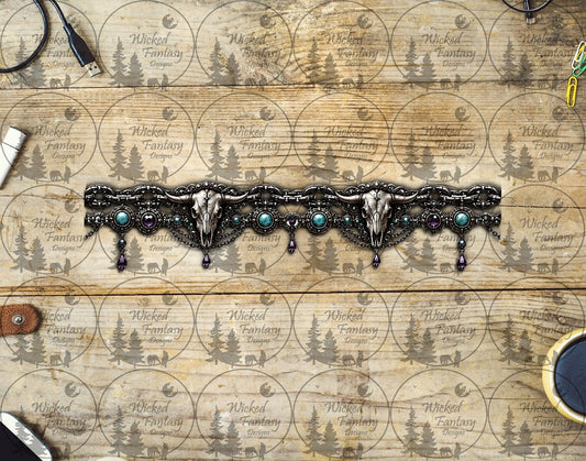 UVDTF Cow Skull Bangles Border Element