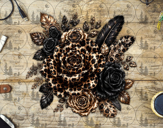 UVDTF Leopard Luxe Roses