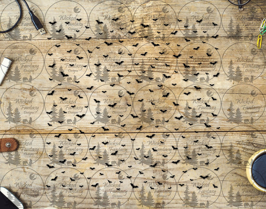 UVDTF Small Bat Silhouettes Filler Element Sheet