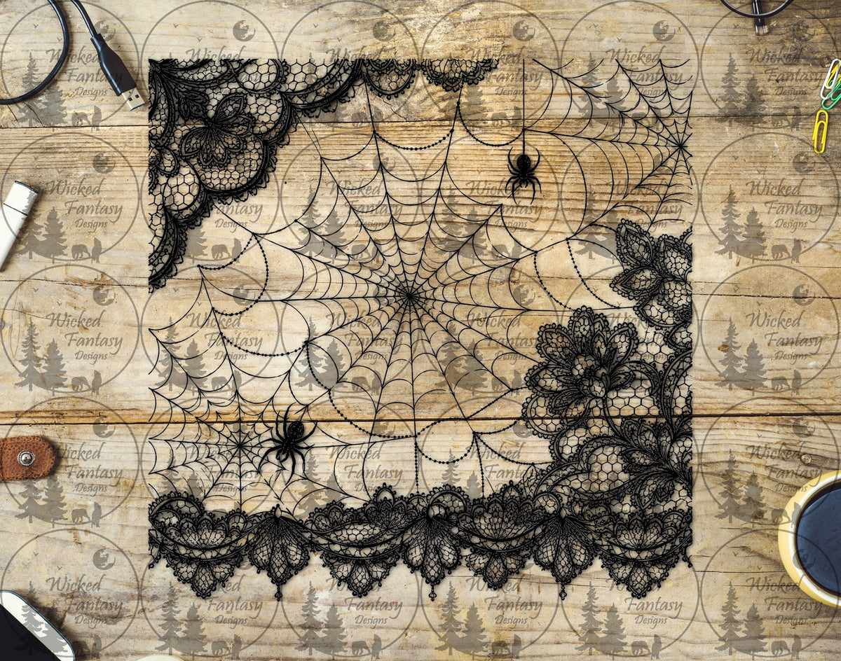 UVDTF Spider Lace 20oz 30oz 10"x10"