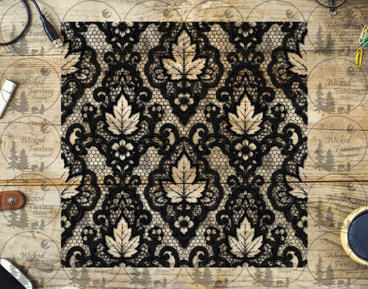 UVDTF Leaf Lace Damask 20oz 30oz 10"x10"