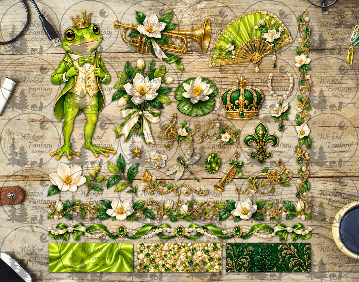 UVDTF Frog Prince Trumpet Multimedia Element Sheet
