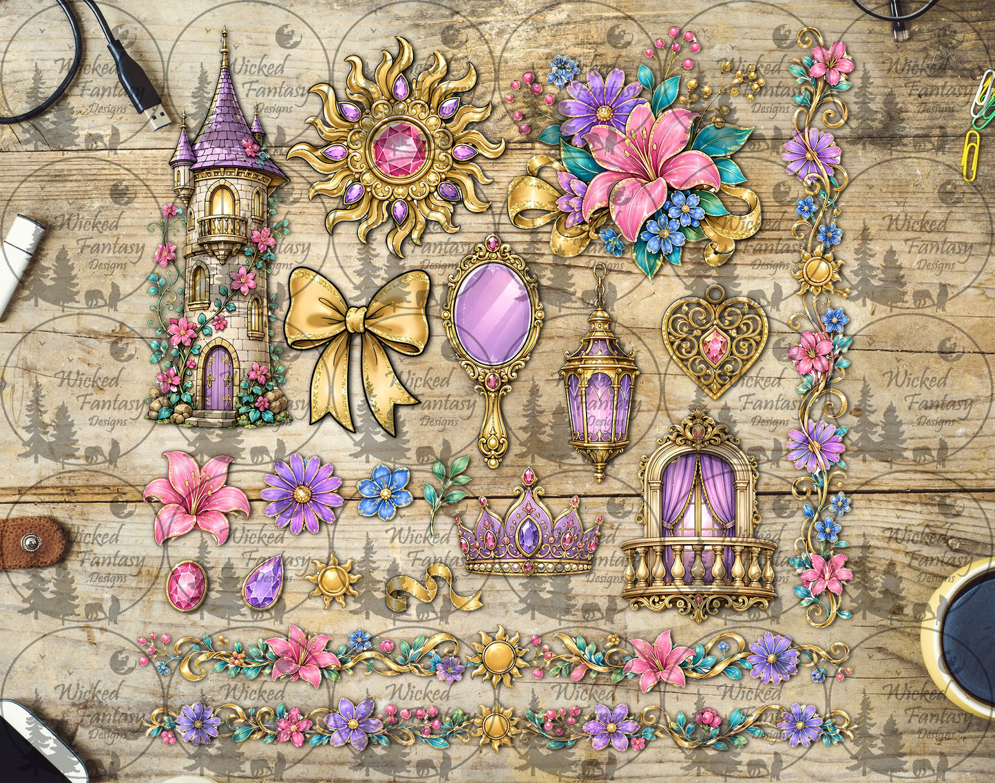 UVDTF Gilded Castle Multimedia Element Sheet
