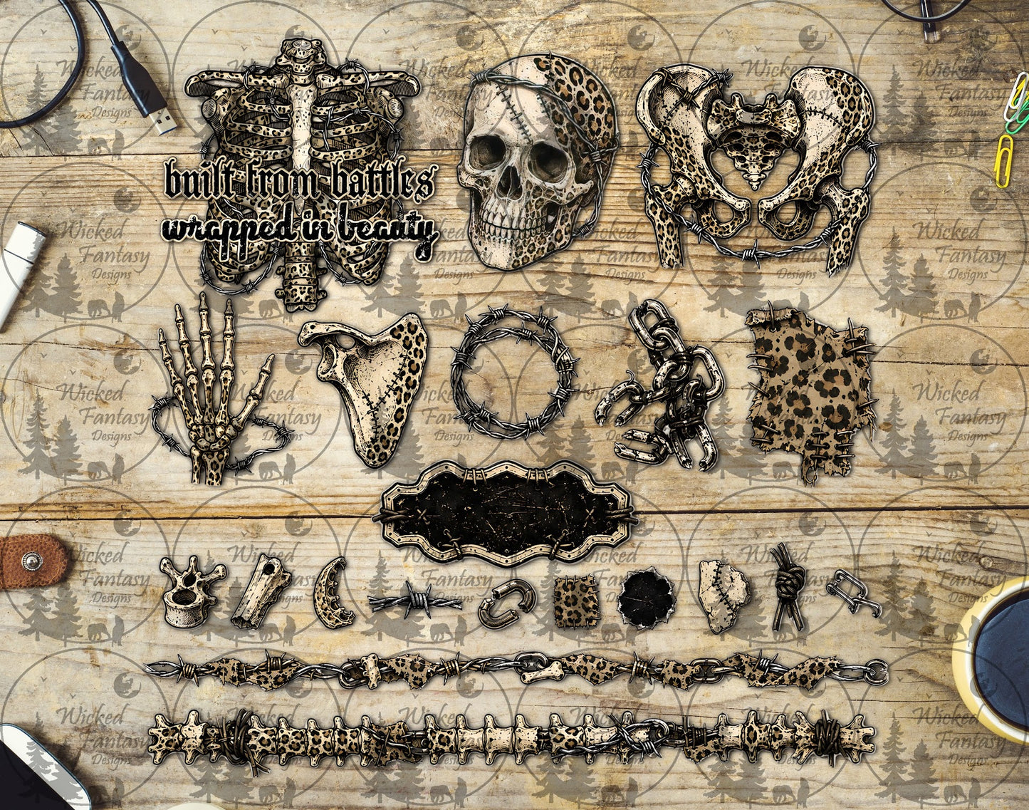 UVDTF Built from Battles Wrapped in Beauty Multimedia Element Sheet