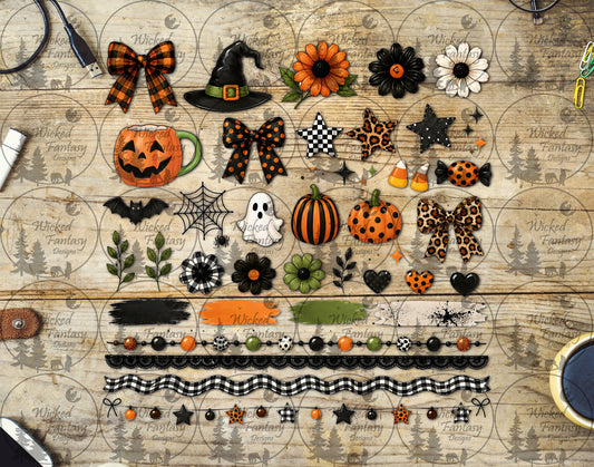 UVDTF Cute Halloween Filler Element Sheet