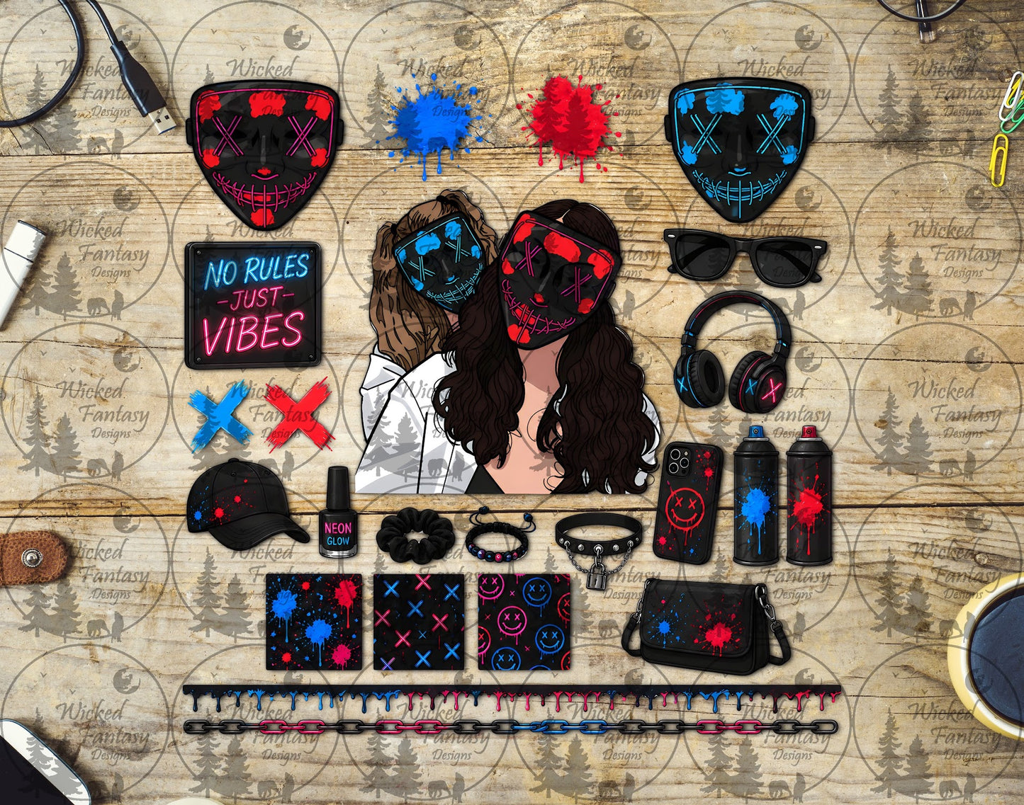 UVDTF No Rules Just Vibes Element Sheet