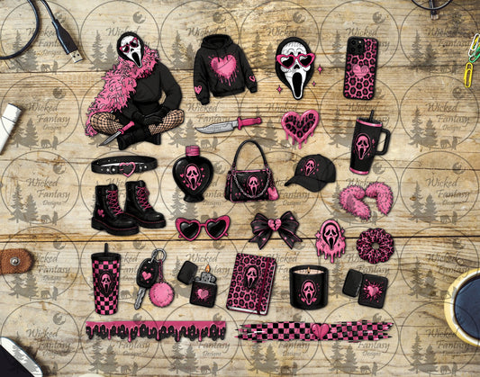 UVDTF Pink Scream Obsessed Element Sheet