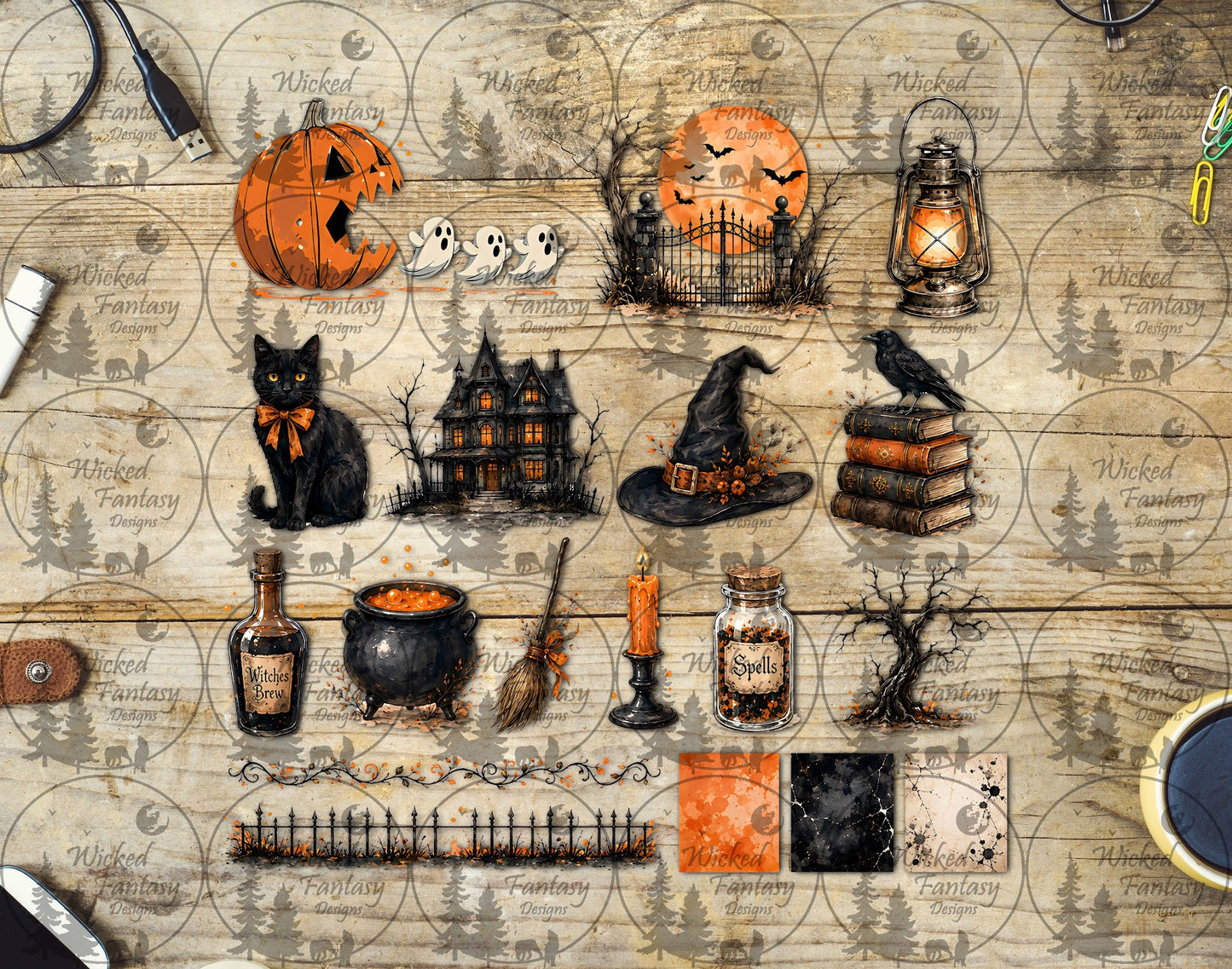 UVDTF Jack O Lantern Lunch Element Sheet