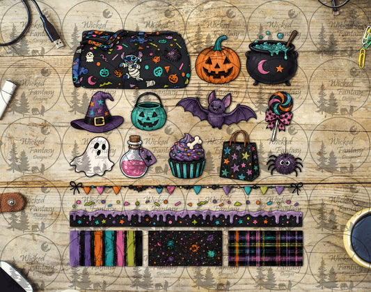 UVDTF Colorful Trick or Treat Element Sheet