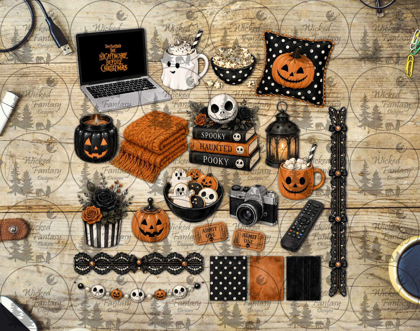 UVDTF Spooky Movie Night Element Sheet
