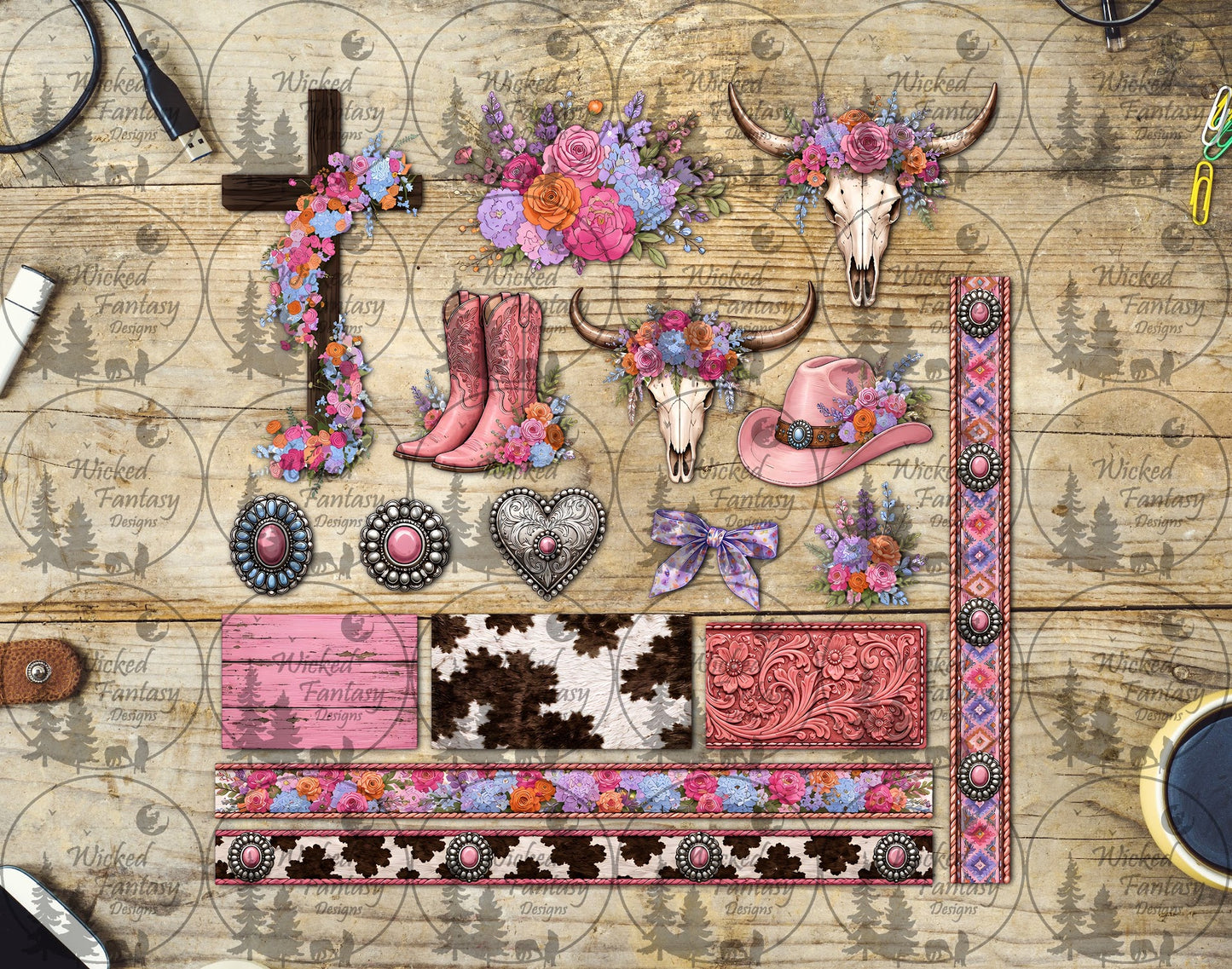 UVDTF Cowgirl Church Element Sheet