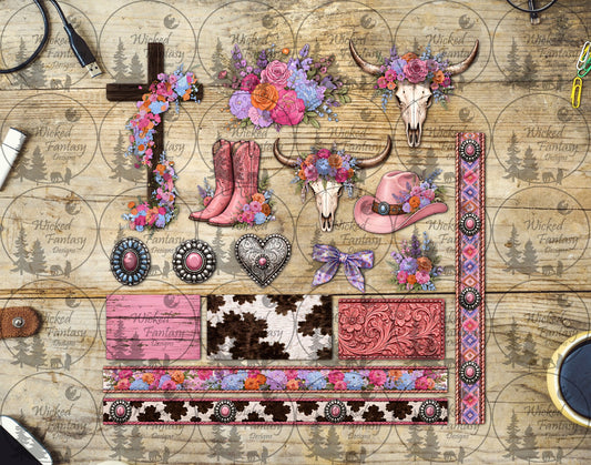 UVDTF Cowgirl Church Element Sheet