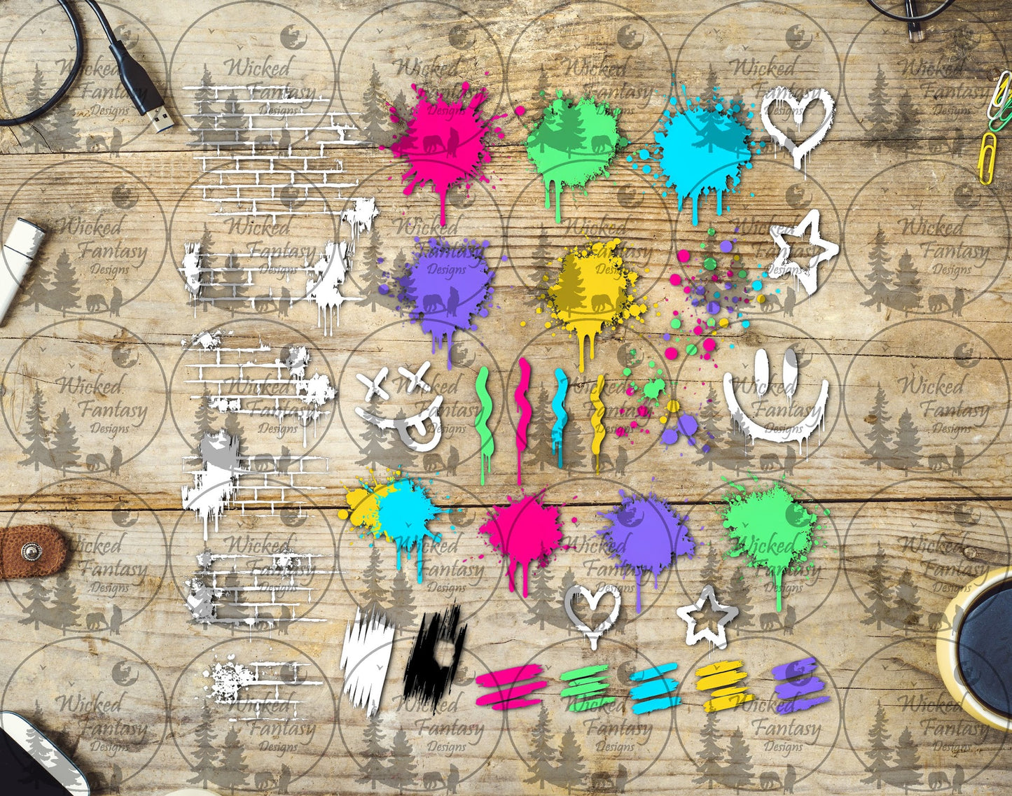 UVDTF Graffiti Bricks Filler Element Sheet