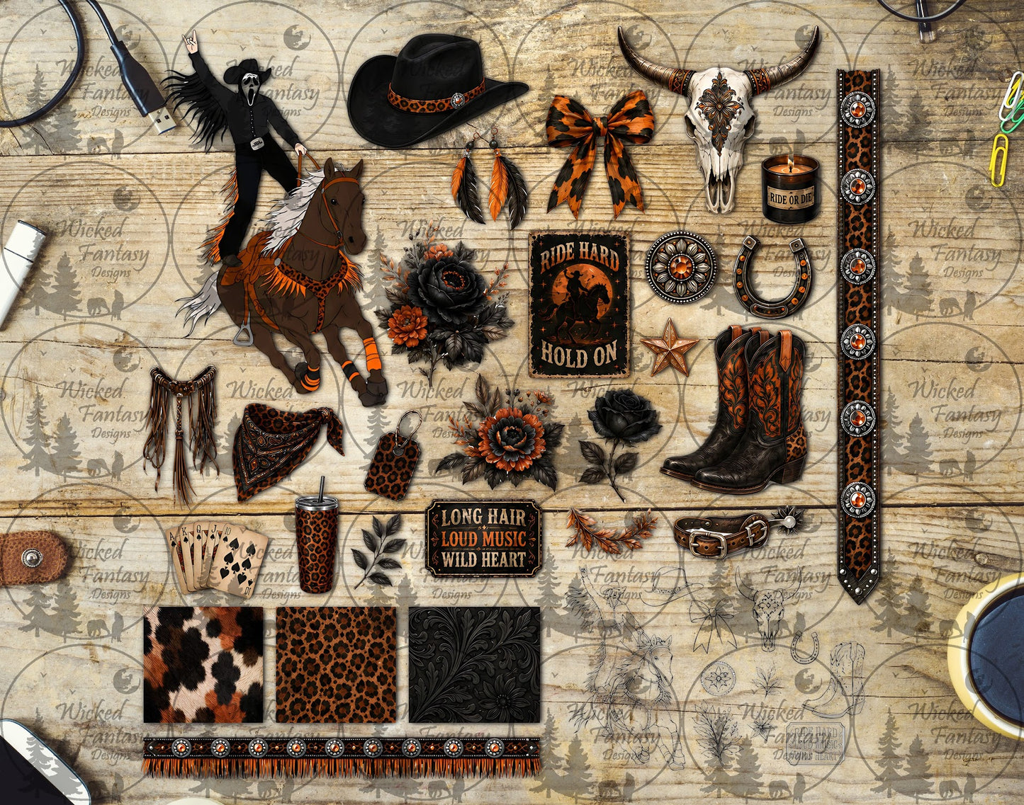 UVDTF Spooky Rodeo Queen Multimedia Element Sheet