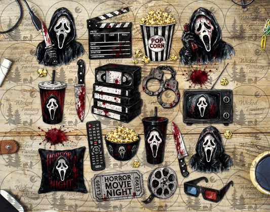 UVDTF Horror Movie Night Element Sheet