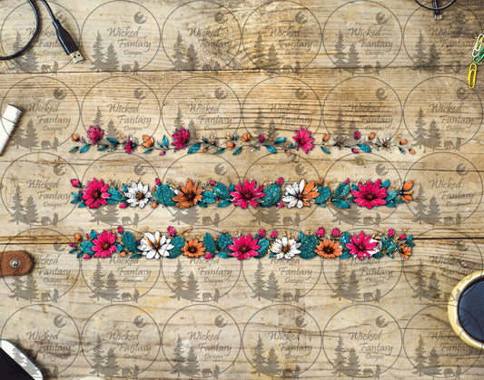 UVDTF Bright Blooming Cactus Border Element